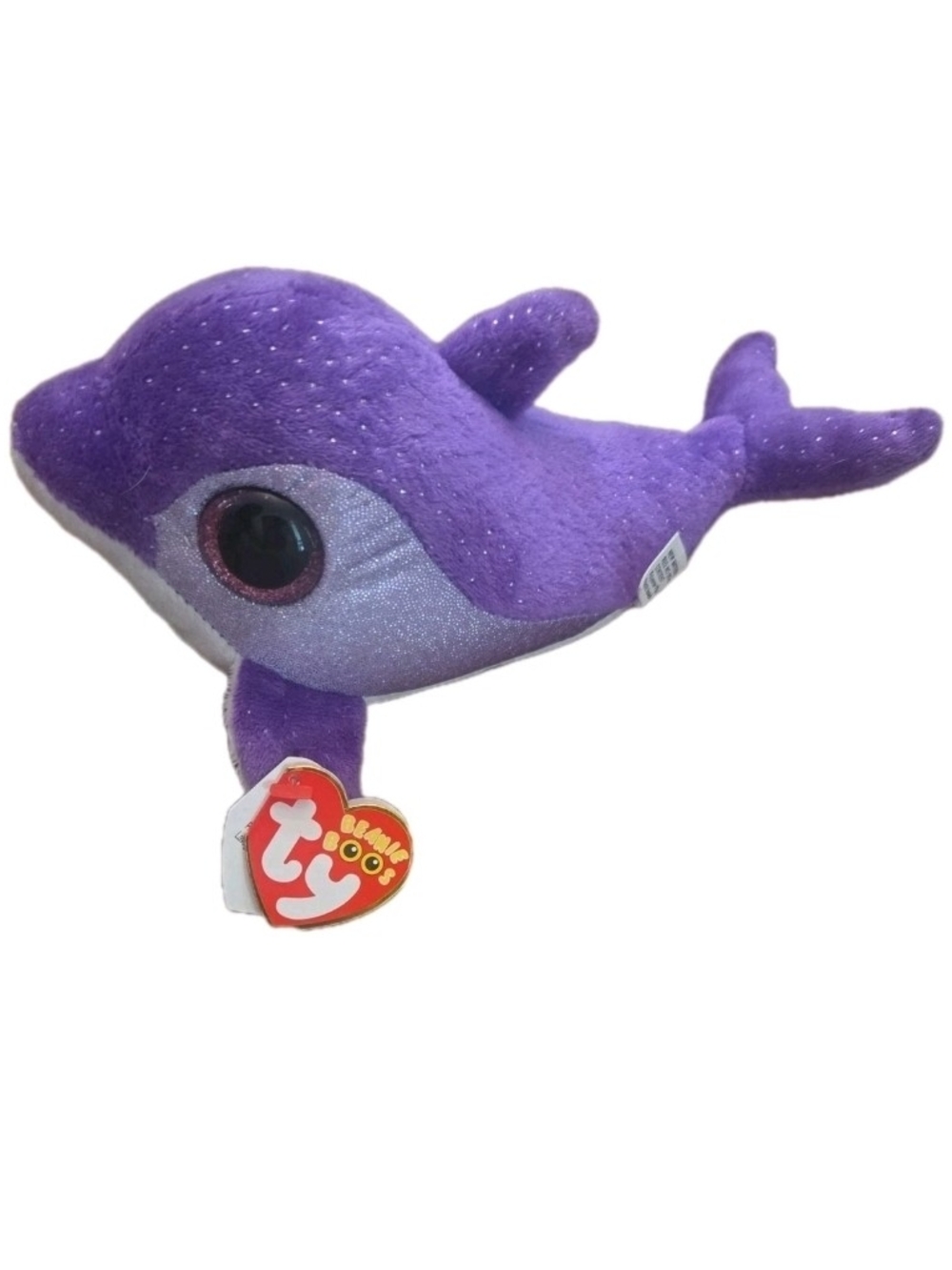 Ty Beanie Boos - FLIPS the Purple Dolphin 6" NEW Plush Stuffed Animal Toy